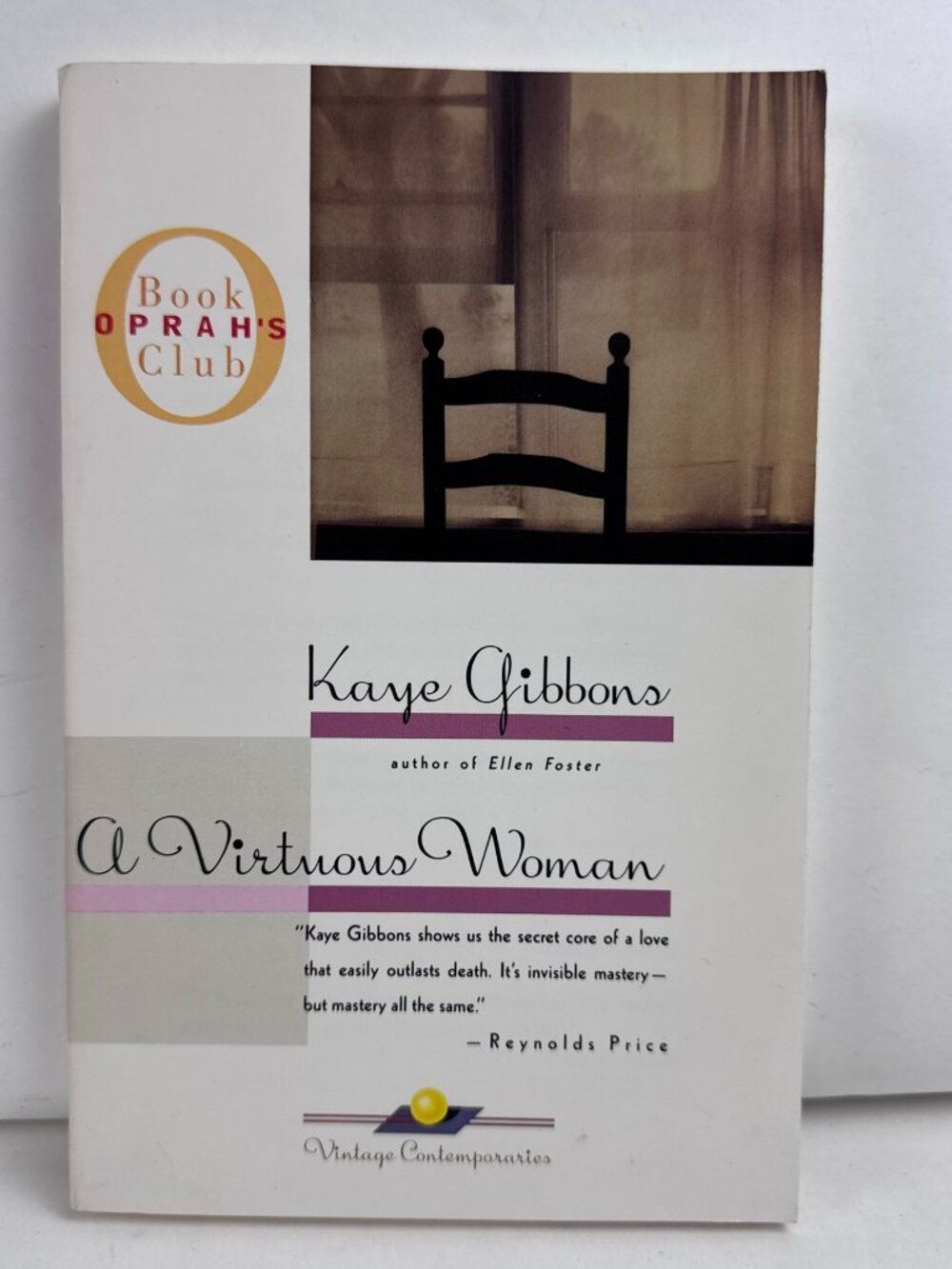 A Virtuous Woman Kaye Gibbons Paperback Oprah Book Club Vintage Contemporaries